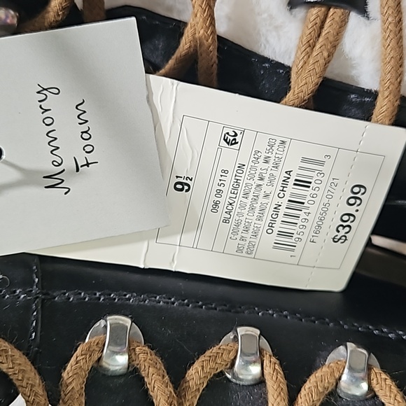 A New Day Black Leighton Memory Foam Boots - Picture 2 of 8